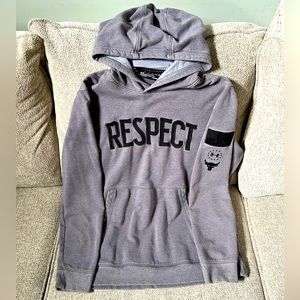 Project Rock Under Armour Respect Cold Gear Sweatshirt Hoodie XL Mens Gray